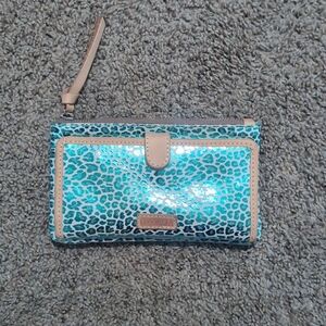 CONSUELA || Slim Wallet - Blue Leopard Print